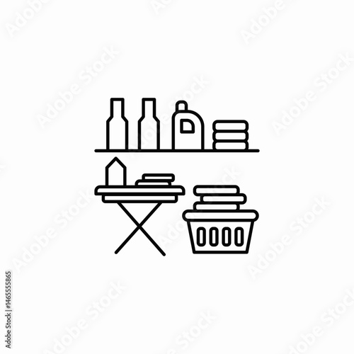 laundry room icon sign vector
