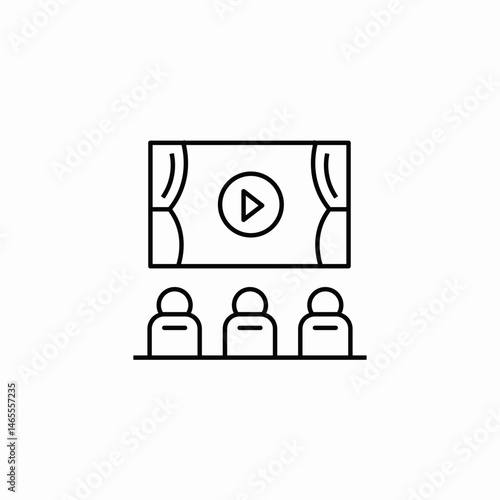 movie theater icon sign vector