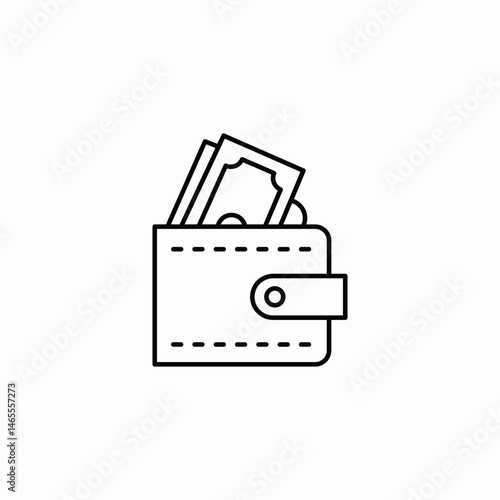 money wallet icon sign vector
