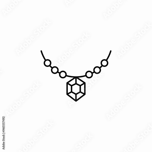 necklace diamond icon sign vector