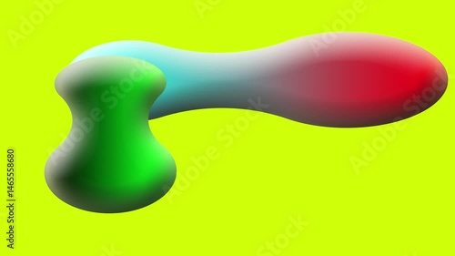 3d animation 3 color gradient liquid blobs with beautiful expanding and closing patterns
