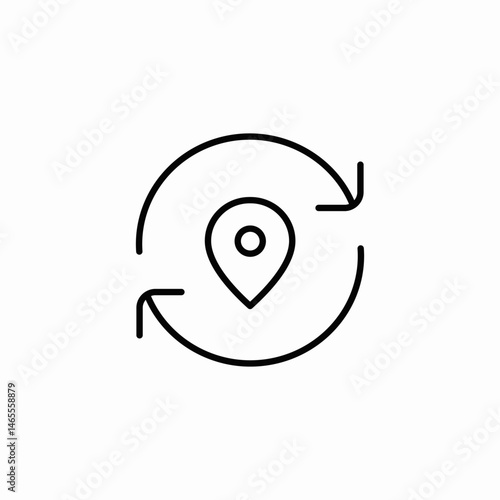 repeated address icon sign vector