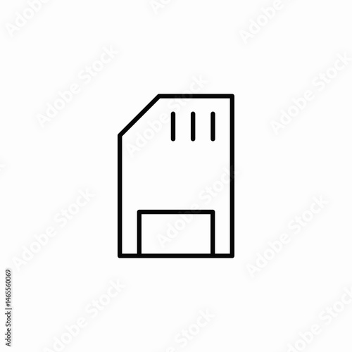 sim chip icon sign vector