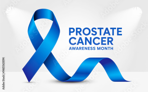 Blue ribbon for Prostate Cancer Awareness Month.