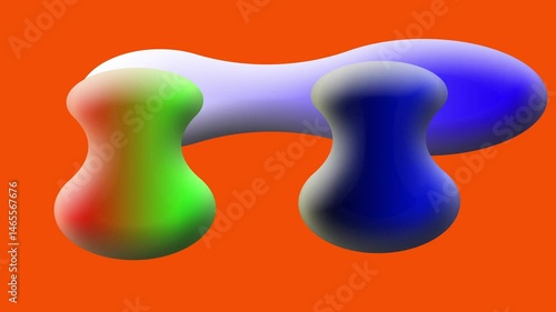 3d animation 3 color gradient liquid blobs with beautiful expanding and closing patterns
