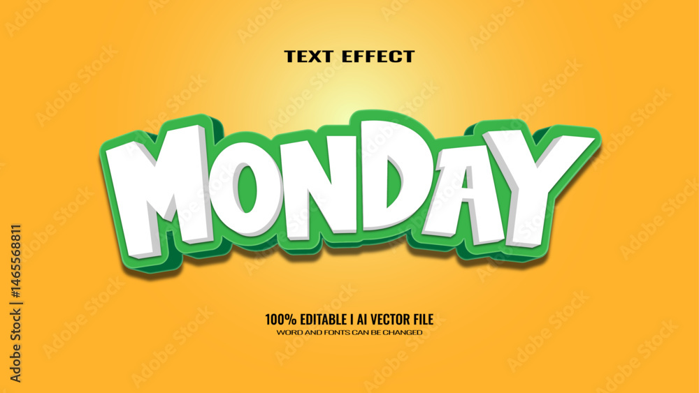 Monday text effect style Monday text effect style