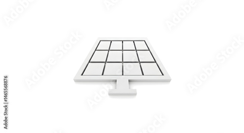 Obraz na płótnie Solar Panel Illustration Isolated on White Background w salonie