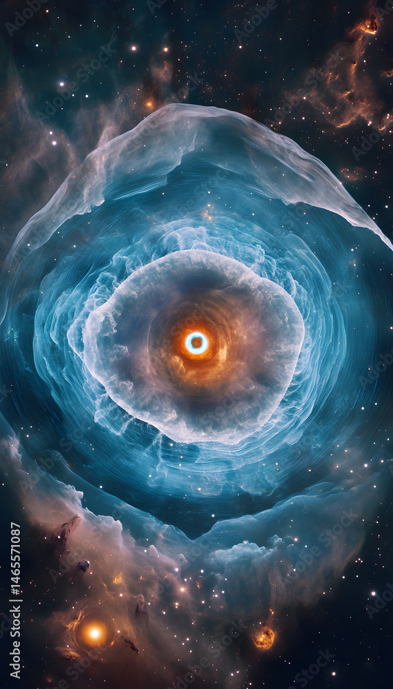 Ice Giant Star in Space Final Evolution