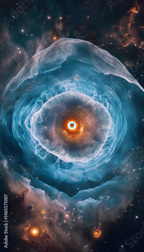 Obraz na płótnie Ice Giant Star in Space Final Evolution w salonie