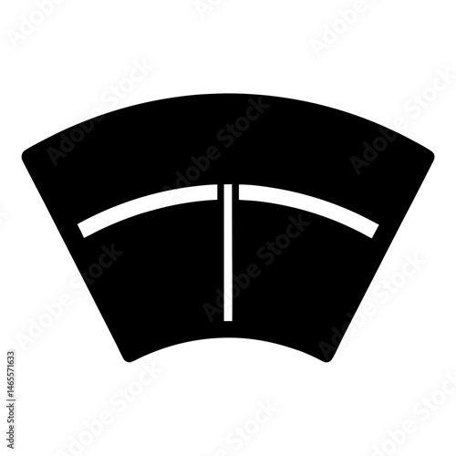 Icon of a car windshield with windshield wipers shown in minimalist style
