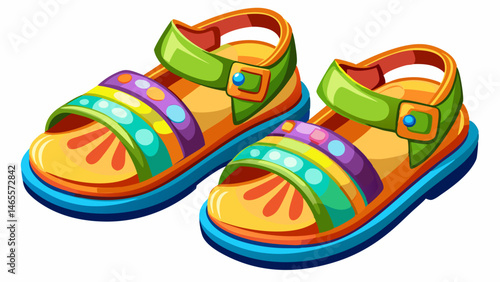 Kid's sandals shoe on white background