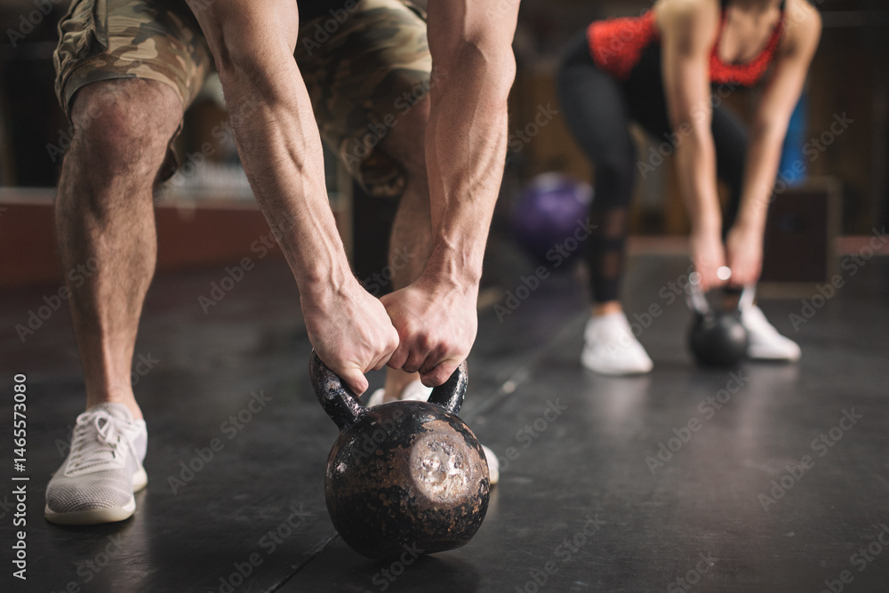 Naklejka premium Crossfit training