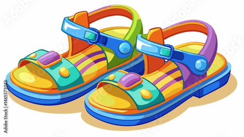Kid's sandals shoe on white background