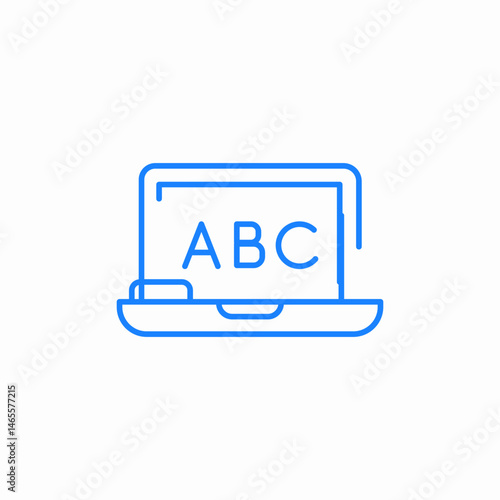 alphabet learning icon sign vector
