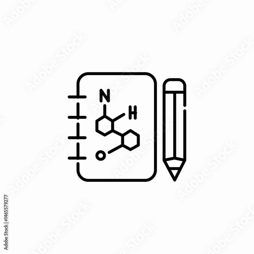 chemical formula icon sign vector