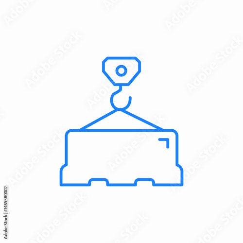 concrete lift icon sign vector