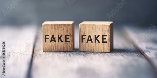 Two wooden blocks with the word 
