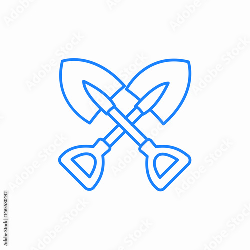 crossed shovels icon sign vector