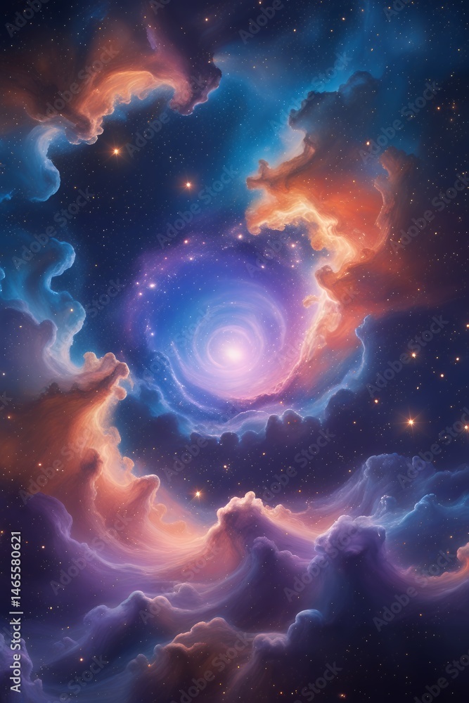 Ethereal nebula clouds in vibrant colors filling the frame
Ethereal nebula clouds in vibrant colors filling the frame