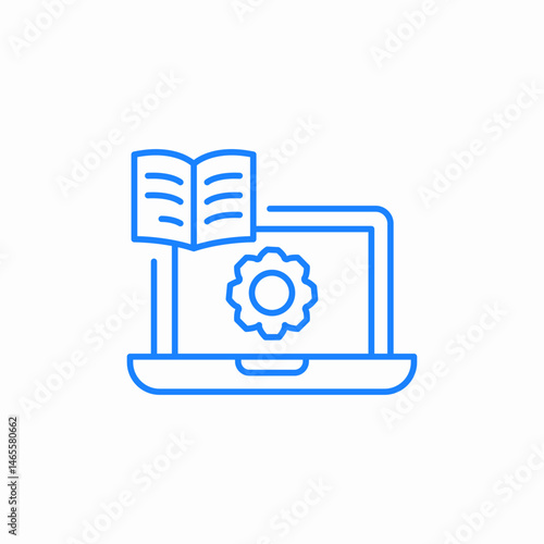 digital library icon sign vector