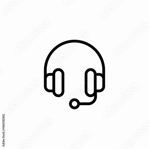 headphones audio icon sign vector