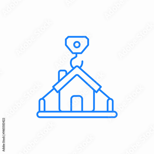 house crane icon sign vector