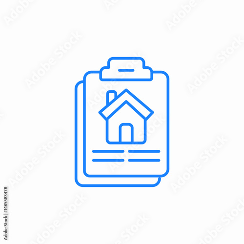 house clipboard icon sign vector