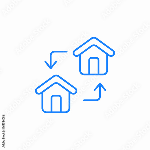 house transfer icon sign vector