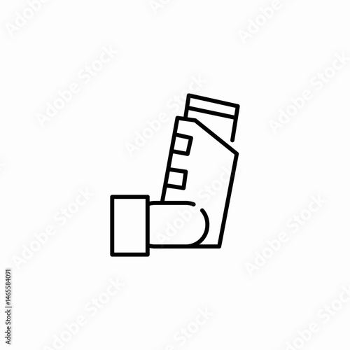 inhaler device icon sign vector