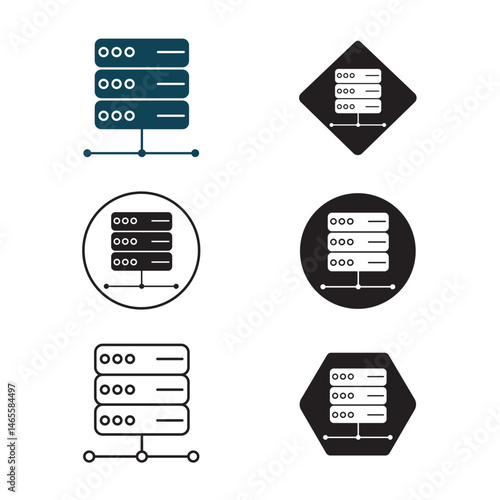 Server icon, Optimized Server Solutions for Seamless Performance, Secure and Scalable Server Infrastructure, sheet, vector