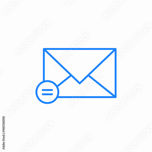 mail equal icon sign vector