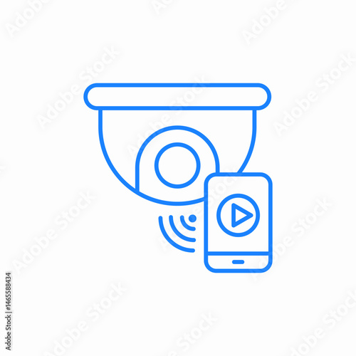mobile surveillance icon sign vector