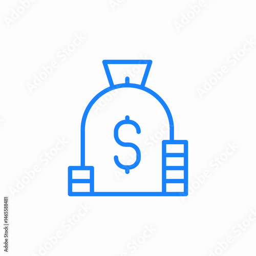 money bag icon sign vector