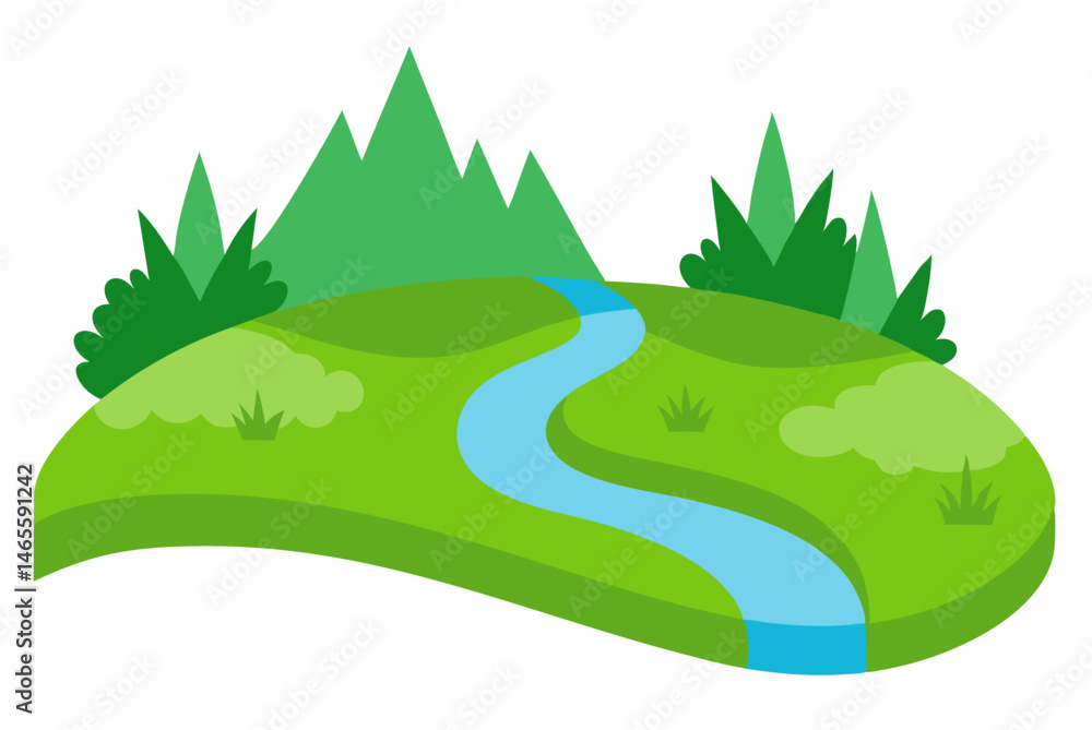 Obraz premium green forest landscape