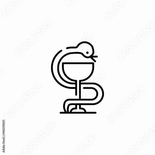 pharmacy snake icon sign vector
