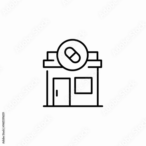 pharmacy store icon sign vector
