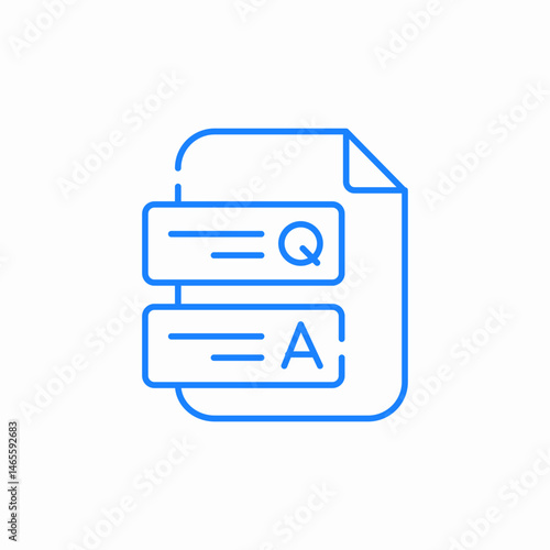 quiz document icon sign vector