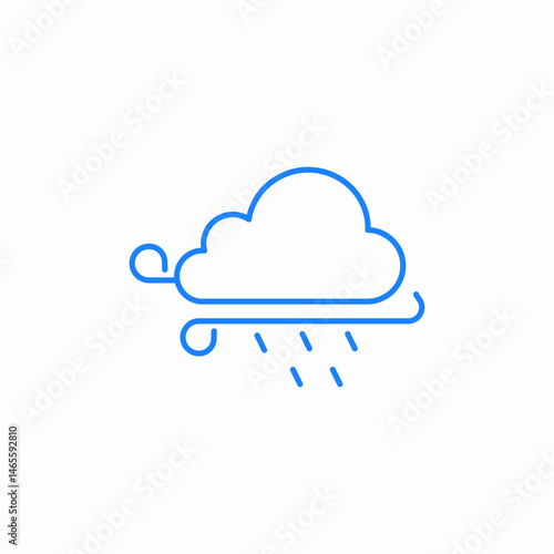 rainy cloud heavy icon sign vector