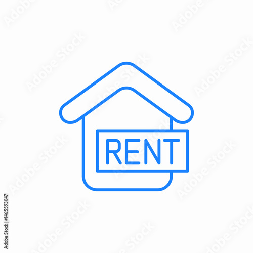rent house icon sign vector