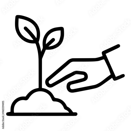Icon planting seedlings on white background vector
Vector eco icon
