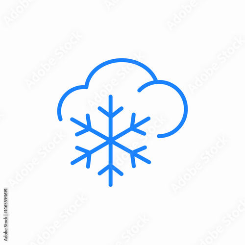 snowy clouds icon sign vector
