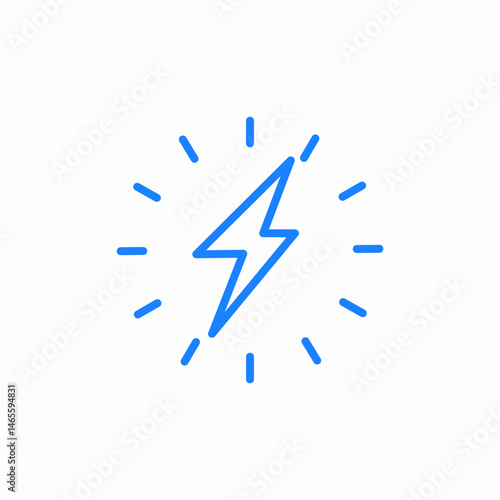 sparkling lightning icon sign vector