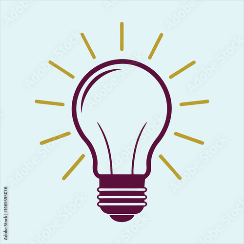 Creative Idea Concept with Lightbulb and Brain Symbols for Innovation Imagination and Problem Solving