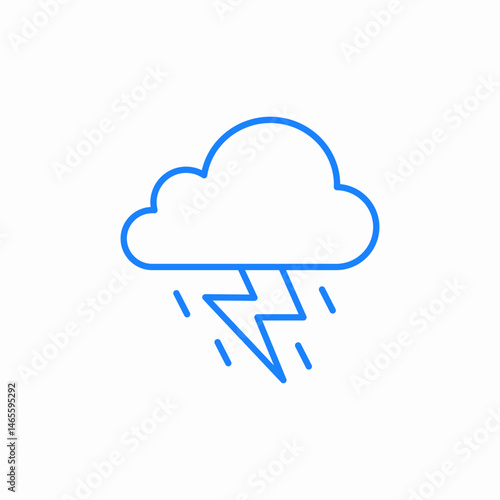 stormy cloud three icon sign vector