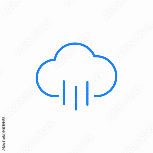 strong rain icon sign vector