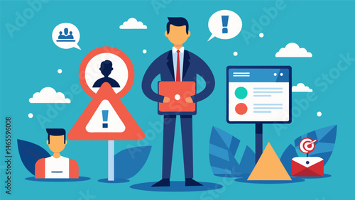 A company uses data from their employees personal social media accounts to make hiring decisions potentially leading to discrimination and privacy violations.. Vector illustration