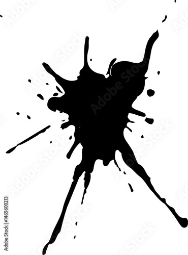 Radial streaks of ink forming an abstract pattern with outward expansion.