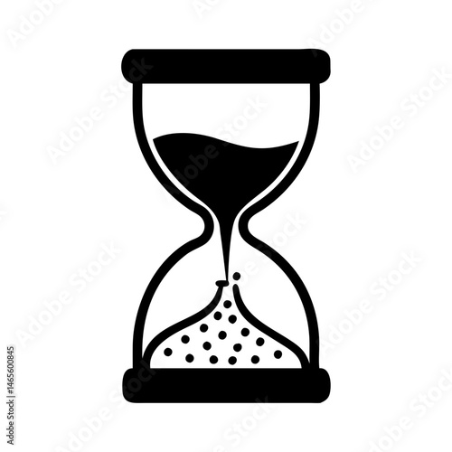 Iconic hourglass representation symbolizing the passage of time and deadlines approaching quickly