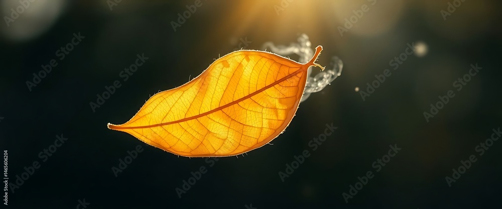 yellow leaf with steam coming out of it yellow leaf with steam coming out of it