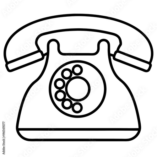 retro phone isolated on white